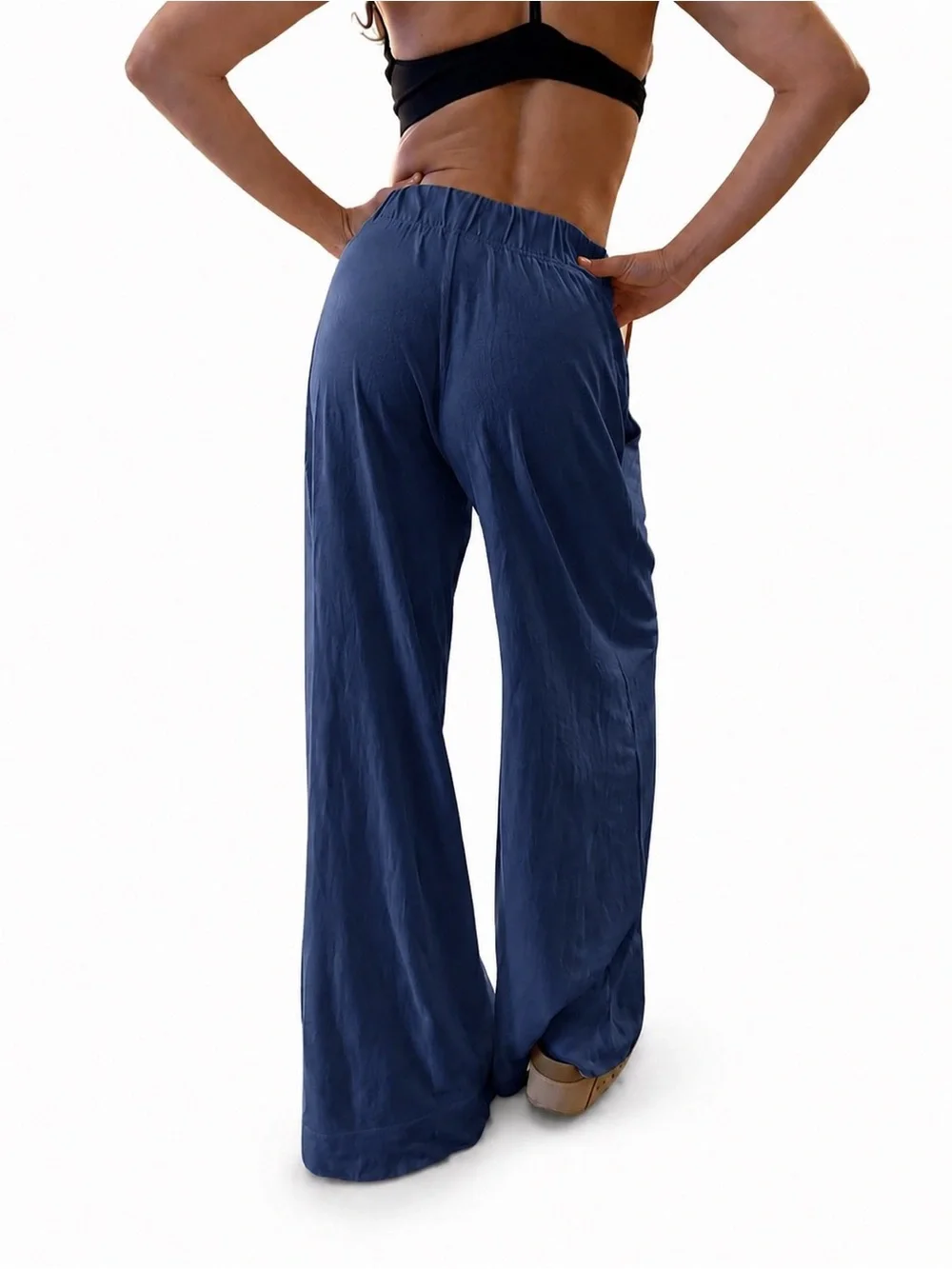 Free People free-est Sarong Pants Poseidon Navy Blue XS